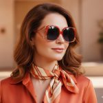 Oversized Red Translucent Square Sunglasses