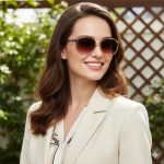 Transparent gray oversized cat-eye square sunglasses