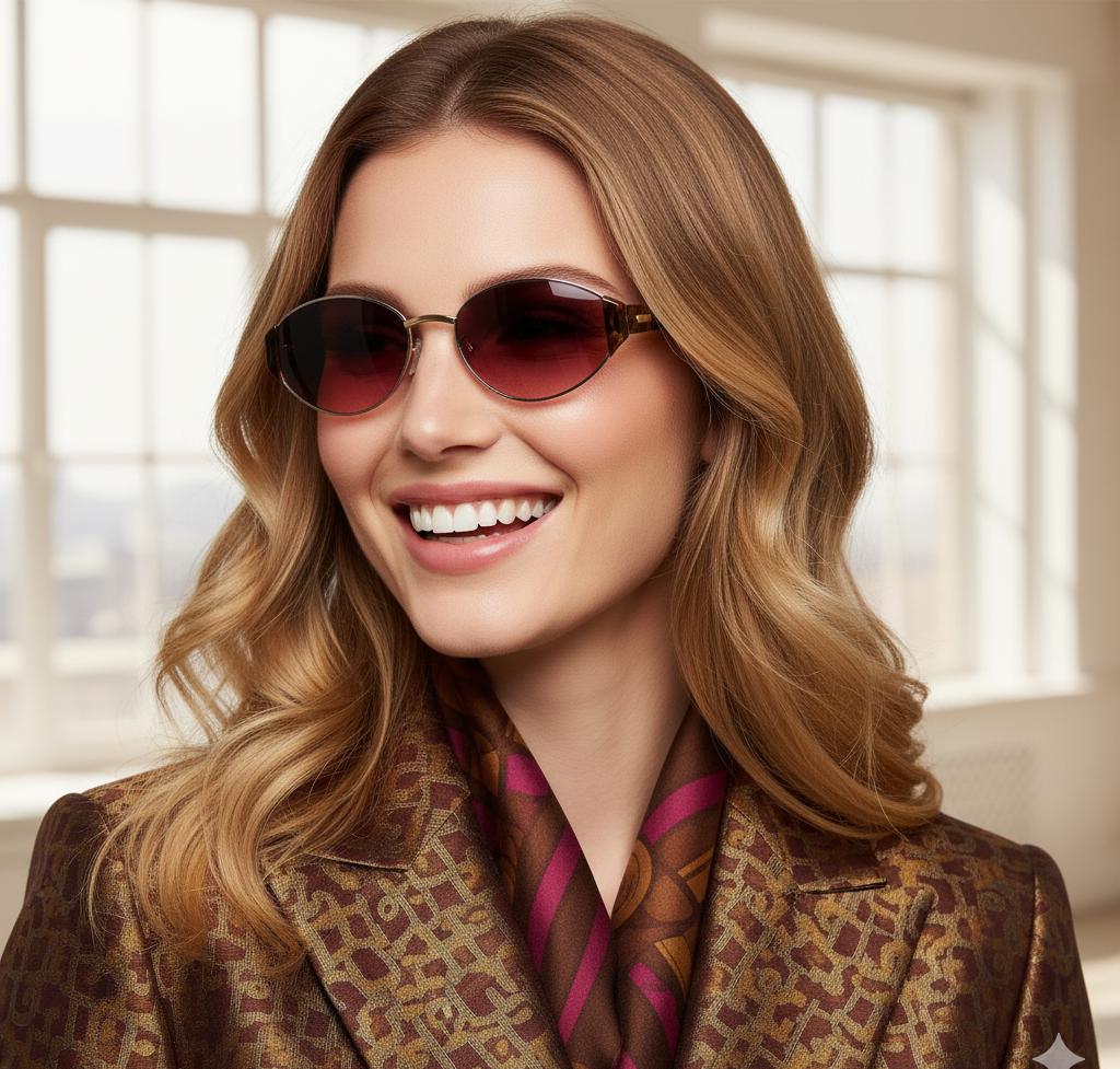 MIJoon77139uLY-1.jpg Vintage Oval Sunglasses - Image 1