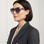Black gradient oversized square sunglasses
