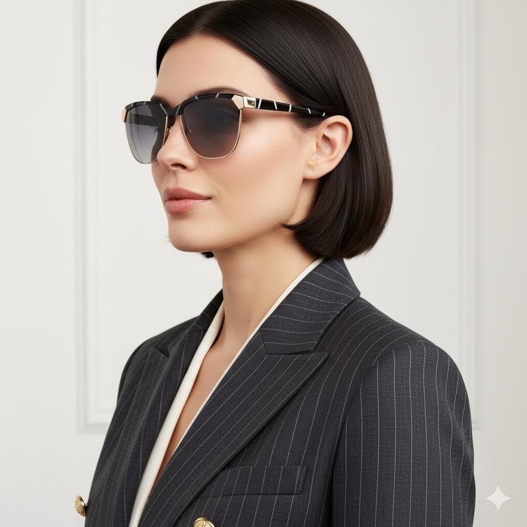 PCVool86301DmX-1.jpg Black gradient oversized square sunglasses - Image 1